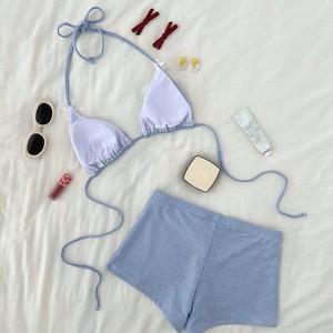 Ensemble <span class=keywords><strong>de</strong></span> bikini à nœud papillon, <span class=keywords><strong>maillot</strong></span> <span class=keywords><strong>de</strong></span> <span class=keywords><strong>bain</strong></span> sexy à <span class=keywords><strong>taille</strong></span> <span class=keywords><strong>haute</strong></span> pour femmes - Product Image 2