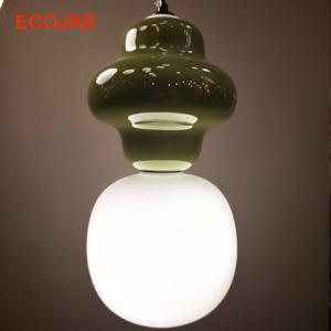 Lampadario a Forma di Zucca in Ceramica, Lampada a Sospensione Moderna e Organica con Ceramica Smaltata a Mano per Ristoranti, Enoteca, Lobby - Product Image 2