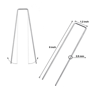 Kim Loại Mạ Kẽm Mặt Đất Hình Chữ U Vườn Cổ Phần Pins Lều Chốt Gazebo Cắm Trại Bạt Móc Vải Thủy Lợi Ống Pins - Product Image 5