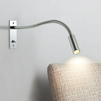 Lámpara de lectura moderna con cuello de cisne, lámpara de noche para hotel en Australia, luz de pared para hotel con certificación SAA Australia, lámpara de lectura para cama con certificación UL