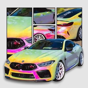 Chất lượng cao Holographic Chrome màu xanh lá cây Tắc Kè Hoa xe bọc Stretchable cầu vồng Chrome Vinyl đặc biệt cung cấp bởi thương nhân cho xe phim - Product Image 3