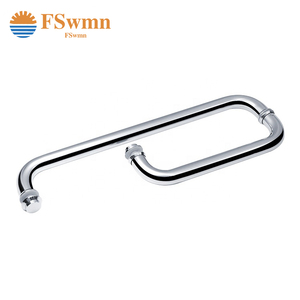 Đương Đại thép không gỉ cửa kính xử lý Quảng Đông phần cứng nhà sản xuất ống tròn xử lý cho phòng tắm cửa trượt - Product Image 1
