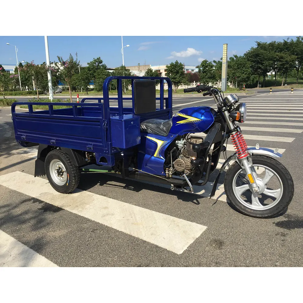 Triciclo de carga de cuerpo abierto, motocicleta con capacidad de carga de 1000kg, camión de tres ruedas