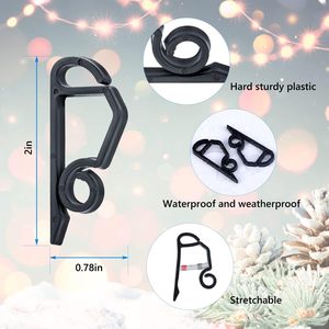 Clip per Luci Natalizie e Mini Ganci in Plastica - Nuovi Arrivi Clip per Luci da Esterno in Verde/Bianco/Marrone/Nero 5cm X 2cm - Product Image 1