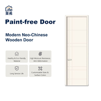 Porte intérieure en bois minimaliste et écologique, porte de chambre moderne pour les projets de construction verte et de maisons saines