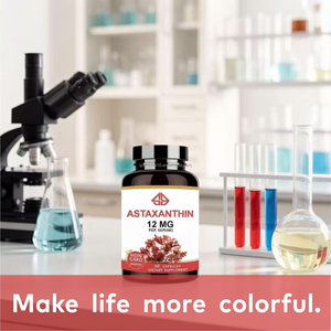Capsules d'astaxanthine naturelle OEM, améliorent l'immunité, complément nutritionnel, dose de 12 mg, 60 capsules/flacon - Product Image 4