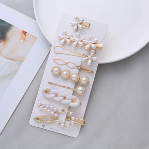 Lot de 8 mini pinces à cheveux en métal avec perles, motif lapin mignon, cadeau de Noël pour filles - Product Image 3