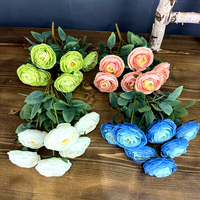 Buket Bunga Teratai 7 Tangkai FANCY Hot Sale 38cm, Bunga Peony Buatan, Buket Mawar untuk Pernikahan, Dekorasi Rumah, Perlengkapan Fotografi