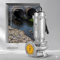 Pompe submersible pour eaux usées à haute performance en acier inoxydable SS304/SS316/SS316L, moteur triphasé haute pression, câble de 5 m
