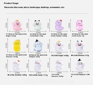 Оптовая продажа, новый продукт, креативная светящаяся кукла-Ангел-призрак, аксессуары для рукоделия, украшения, микро-пейзаж, украшение для Хэллоуина - Product Image 6