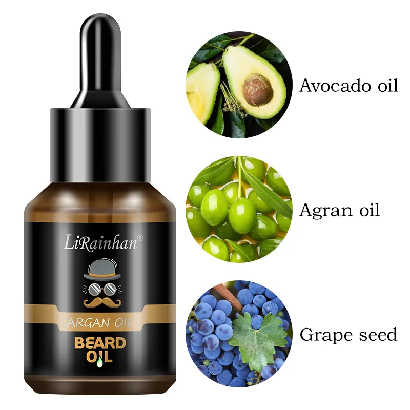 Private Label Beard Care Natural Argan Oil Beard Growth Serum Moisturizing Nourishing Beard Oil For Men