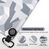 Serviette de golf personnalisée avec clip magnétique, serviette de golf magnétique en microfibre, logo personnalisé