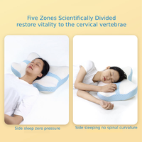 Oreiller orthopédique en mousse à mémoire de forme à récupération lente, forme papillon, soutient le cou pour soulager la pression, housse amovible, oreiller de sommeil OEM/ODM