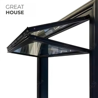 Fenêtre pliante en aluminium au design moderne NFRC avec double vitrage en verre trempé pour cuisine, fenêtres pliantes en aluminium pour maisons