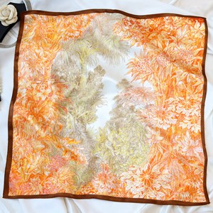 Écharpe en <span class=keywords><strong>soie</strong></span> satinée multicolores, petite écharpe carrée de 55 cm, motif floral en <span class=keywords><strong>soie</strong></span> de mûrier - Product Image 2