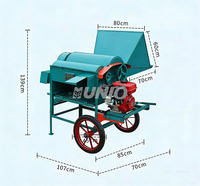 Machine à battre électrique à double rouleau UNIO, automatique, production de 200-1200 kg/h, haute productivité, utilisation agricole pour le sorgho/le sésame/le poivre