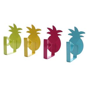 4pcs <span class=keywords><strong>pince</strong></span> à <span class=keywords><strong>nappe</strong></span> en métal en forme d'ananas en forme de cygne coloré - Product Image 2