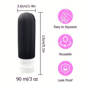 Juego de Botellas de 100 ml con Logotipo Personalizado, Accesorios Recargables a Prueba de Fugas, Juego de Botellas de Viaje de Lujo 4 en 1 - Product Image 4