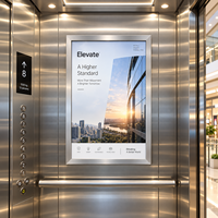 Panneaux publicitaires personnalisés en aluminium avec cadre LED magnétique pour menu, boîte lumineuse pour restaurant, ascenseur