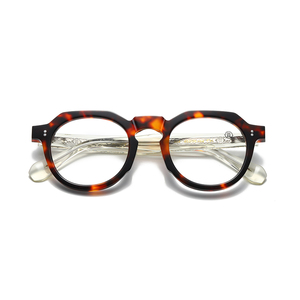 Gafas Redondas con Montura Completa, Color Negro Sólido, Anti-UV, Ligeras, Unisex, para Adultos, Monturas para Corrección de la Visión - Product Image 4