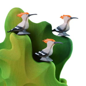 Juguete de madera tallada con forma de pájaro Hoopoe, decoración creativa de madera con forma de Hoopoe - Product Image 6