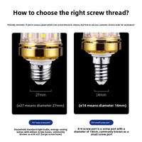 Ampoule LED en forme de maïs, résidentielle, culot E27/E14, lampe à économie d'énergie, tricolore (3000K/4000K/6000K), IRC 90+, garantie 3 ans