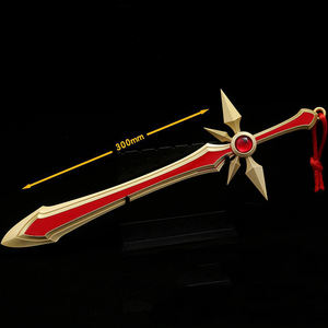 Espada de Juguete Pequeña de Aleación de Zinc, Totalmente Metálica, Espada de Leona del <span class=keywords><strong>Amanecer</strong></span> Radiante de League of Legends, 30 cm, 210 g - Product Image 2