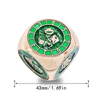 Montre de poche rétro 3D Dragon à cinq têtes, coque de montre, ensemble de 7 dés de jeu de rôle Dungeons and Dragons (D&D) avec collier