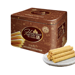 Venta Directa de Fábrica, Rollos de Huevo Crujientes Caseros en Sabores Clásicos de Leche Dulce, Galletas Empacadas en Bolsas - Product Image 1