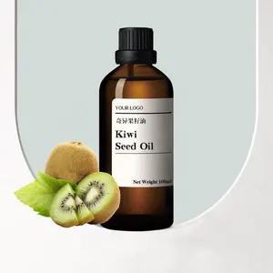 Huile de graines de Kiwi naturelle pour soins de la peau et des cheveux, huile de graines de Kiwi vierge pressée à froid