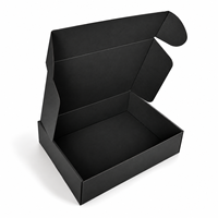 Logo personnalisé imprimé grande petite boîte postale en carton ondulé kraft pour vêtements chaussettes fourrure emballage expédition couleur noir rose