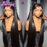 Wig Rambut Asli Vietnam HD Lace 30inch 40inch Grosir, Wig Lurus Alami Tanpa Lem, Wig Rambut Manusia Mentah Natural PrePlucked Lace Front