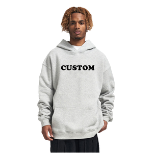 Sweat à capuche streetwear épais 500 g/m² en molleton technique doublé, imprimé sur mesure, tricoté, teint en fil, coupe décontractée, collection Printemps - Product Image 1