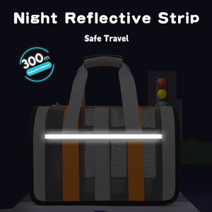 กระเป๋าใส่แมว/สุนัขแบบนิ่มพับได้ได้รับการอนุมัติให้เป็นสายการบินสำหรับสัตว์เลี้ยง/ลูกสุนัขพร้อมสายสะพายไหล่ - Product Image 3