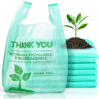 Sacs en plastique personnalisés avec logo et poignées découpées, sacs de shopping biodégradables pour boutiques