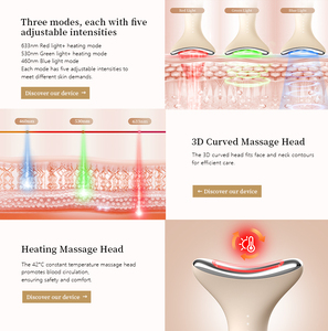 Hals- und Gesichts-Schönheitsgerät Hautverjüngung Straffung Gesichtslifting-Maschine Wasserdichter Gesichts- und Halslifting-Massagegerät EU/UK/JP - Product Image 3