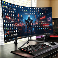 Fournisseur vérifié, moniteur de jeu incurvé 19/27/32/34 pouces, design incurvé d'usine, 144/165/240/360 Hz, 2K/4K/5K, avec écran LCD