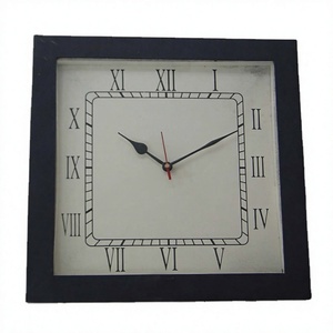 Forme carrée célèbre horloge murale facile à monter de qualité supérieure écologique Unique métal bois matériel Vintage horloge européenne montre - Product Image 1