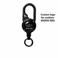 En gros, cordon de porte-badge en acier inoxydable durable avec boussole pour la pêche et l'escalade, accessoires de porte-clés étanches