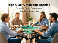 Machine à Mahjong Métallique Entièrement Automatique, Table de Jeu Pliante à Quatre Compartiments pour Cartes et Échecs, Silencieuse, Design Moderne et Minimaliste, Double Usage Domestique