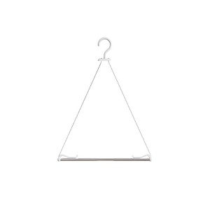 Tendedero telescópico extra largo simple, blanco y marrón, tipo gancho, resistente al viento, para uso en balcones exteriores. - Product Image 1