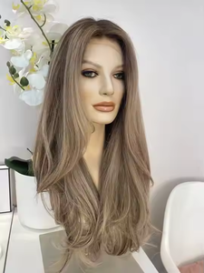 Chất Lượng Cao Cô Gái Tóc Vàng Thẳng Phong Cách Tóc Giả Tóc Con Người Phụ Nữ Trong Suốt Ren Cơ Sở Glueless Nhỏ Lớn Kích Thước Nắp Làm Nổi Bật Màu Sắc - Product Image 3