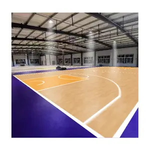厂家直销运动橡胶塑料地板室内儿童体育篮球训练场地卷pvc地板