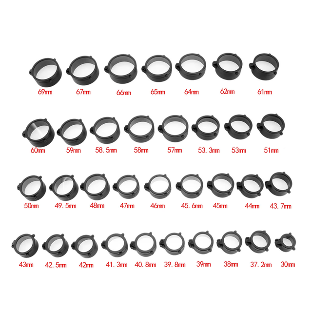 High-Grade Plastic Flip-Open Scope Lens Cover SC001 30mm-69mm Adjustable Eyepiece Protective Cover Custom OEM Supported