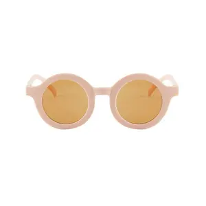 도매 저렴한 어린이 선글라스 빈티지 라운드 눈 태양 안경 편광 안경 사용자 정의 로고