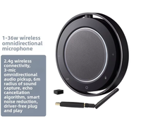 Microphone de conférence et haut-parleur avec prise de son à 360 degrés, sans fil 2.4G, batterie 8 heures pour petite salle de réunion, vente en gros fabricant