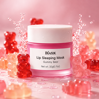 Masque pour les lèvres de nuit Gummy Bear avec vitamine C, huile de noix de coco et beurre de karité pour des lèvres hydratées, douces, lisses et d'apparence saine