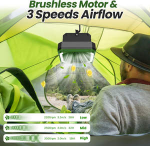 Eco-friendly batteria di lunga durata portatile doppia opzione ricaricabile potente flusso d'aria regolabile <span class=keywords><strong>Timer</strong></span> ventilatore solare per esterni - Product Image 4