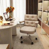 WDY nouvelle chaise d'ordinateur de bureau à domicile en cuir Pu résistant à l'usure de haute qualité chaise de bureau moderne à dossier moyen