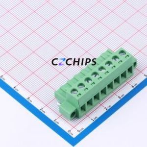 DB2EKM-5.0-8P-GN-S Plug-in Terminal Block P=5mm Connector Male Plug Screw Fixing 1x8P 5mm - Product Image 1